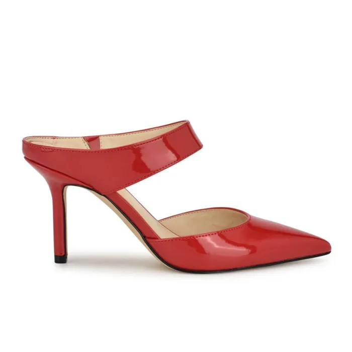 Nine West Heels Women Darian SlipOn Dress Pumps Red Patent
