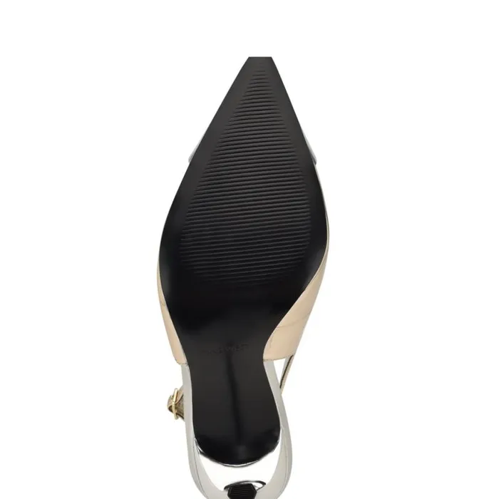 Nine West Heels Women Fabele Pointy Toe Slingback Pumps Platino Nine West Heels Women Fabele Pointy Toe Slingback Pumps Platino