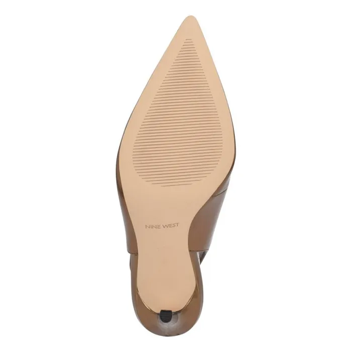 Nine West Heels Women Feather Pointy Toe Slingback Pumps Bronze Nine West Heels Women Feather Pointy Toe Slingback Pumps Bronze