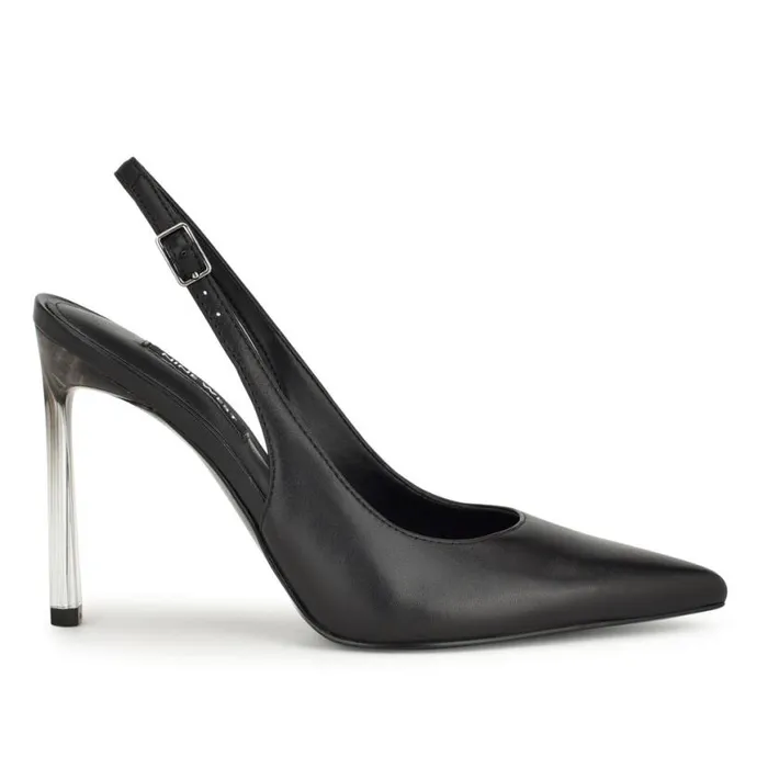 Nine West Heels Women Felina Pointy Toe Slingback Pumps Blackblack