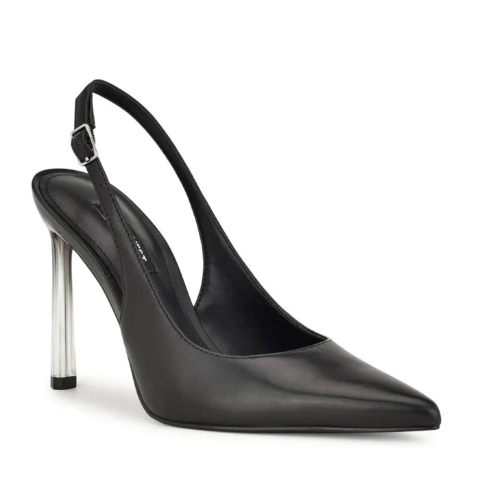 Nine West Heels Women Felina Pointy Toe Slingback Pumps Blackblack