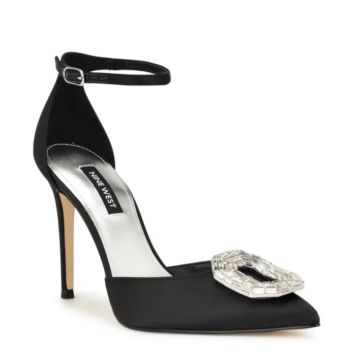Nine West Heels Women Felishe Pointy Toe Ankle Strap Pumps Blackblack Nine West Heels Women Felishe Pointy Toe Ankle Strap Pumps Blackblack