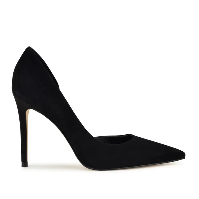 Nine West Heels Women Folowe D039Orsay Pointy Toe Pumps Black Suede