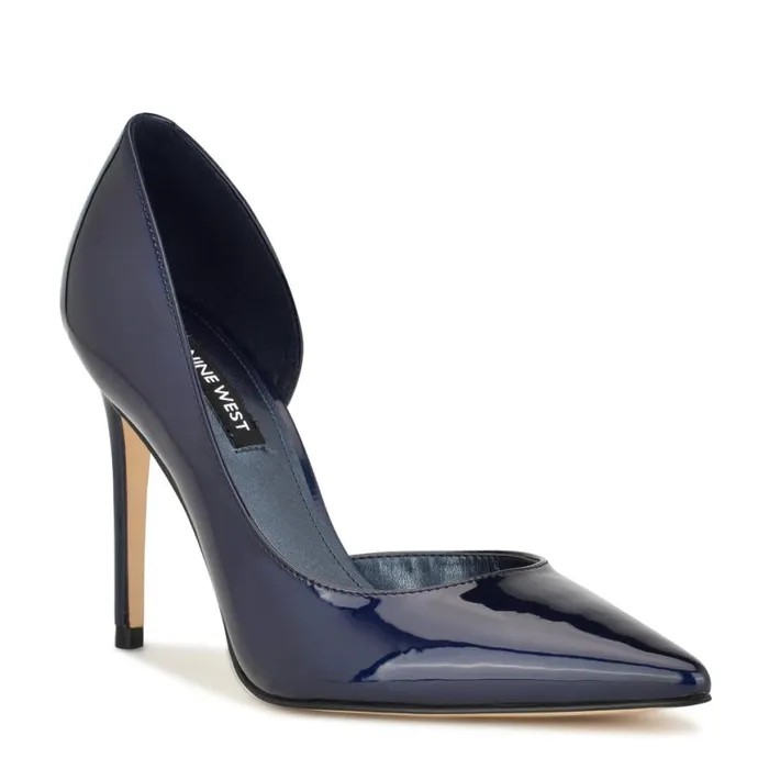 Nine West Heels Women Folowe D039Orsay Pointy Toe Pumps Blue