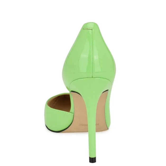 Nine West Heels Women Folowe D039Orsay Pointy Toe Pumps Bright Green