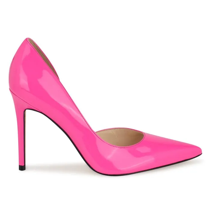 Nine West Heels Women Folowe D039Orsay Pointy Toe Pumps Bright Pink