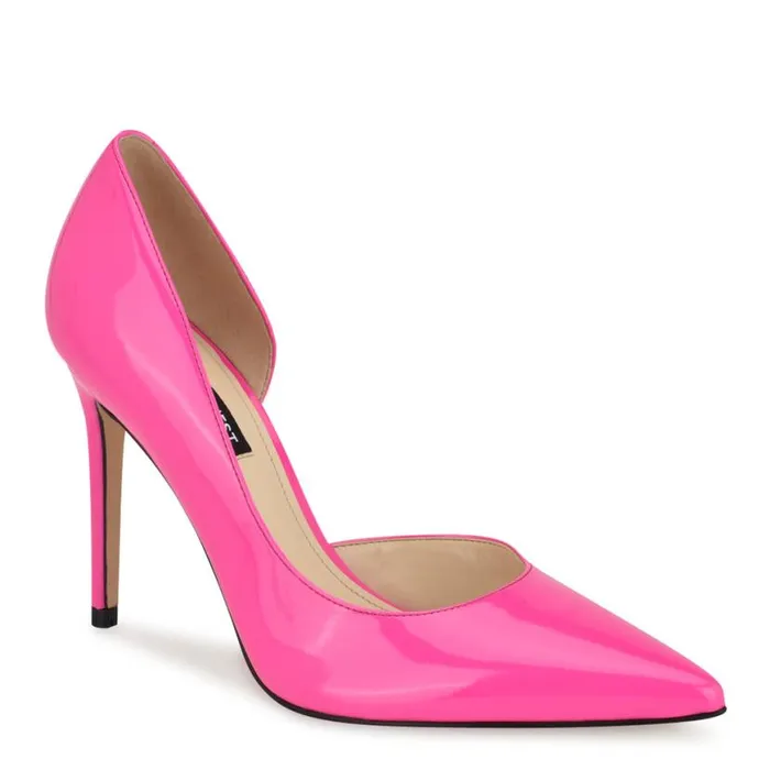 Nine West Heels Women Folowe D039Orsay Pointy Toe Pumps Bright Pink