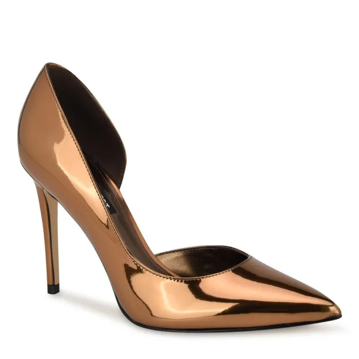 Nine West Heels Women Folowe D039Orsay Pointy Toe Pumps Bronze Nine West Heels Women Folowe D039Orsay Pointy Toe Pumps Bronze