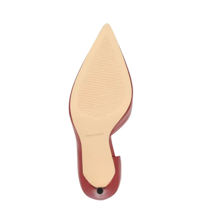 Nine West Heels Women Folowe D039Orsay Pointy Toe Pumps Red Patent