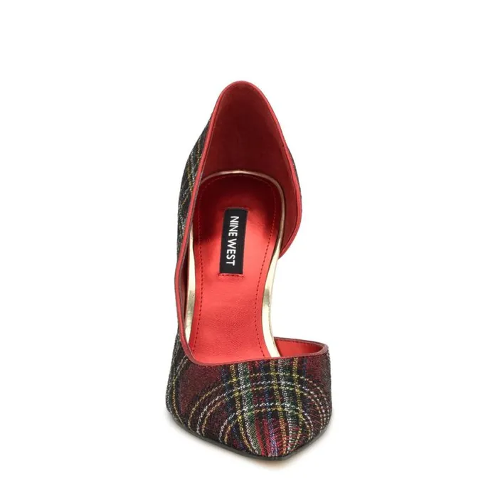 Nine West Heels Women Folowe D039Orsay Pointy Toe Pumps Red Plaid Nine West Heels Women Folowe D039Orsay Pointy Toe Pumps Red Plaid