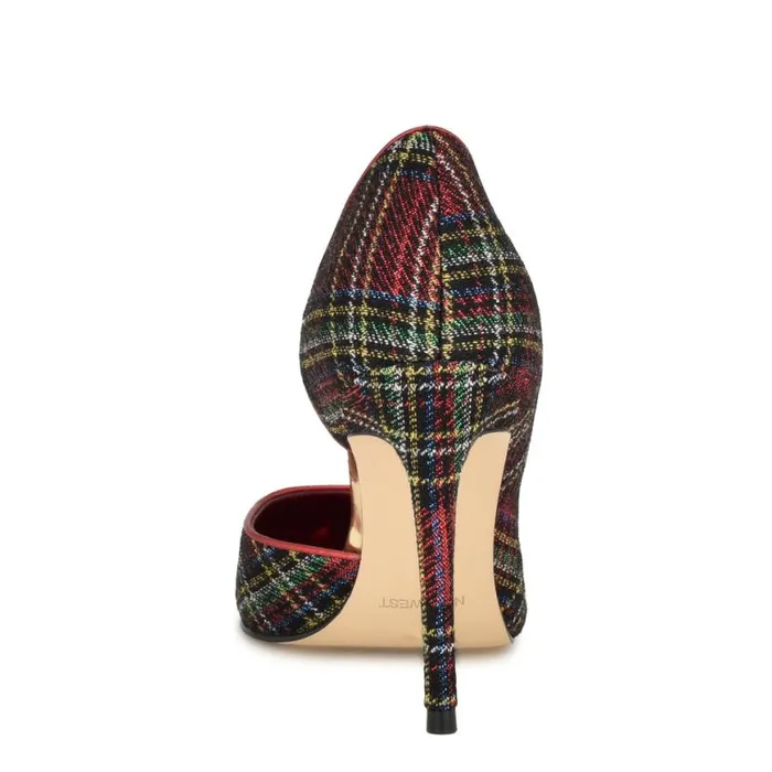 Nine West Heels Women Folowe D039Orsay Pointy Toe Pumps Red Plaid Nine West Heels Women Folowe D039Orsay Pointy Toe Pumps Red Plaid