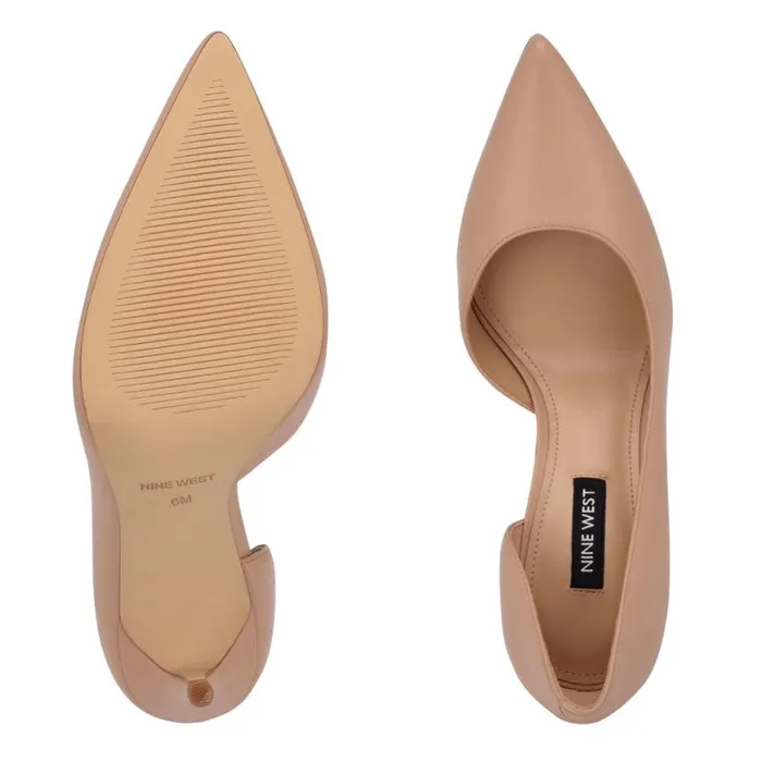 Nine West Heels Women Folowe D039Orsay Pointy Toe Pumps Warm Blush Leather