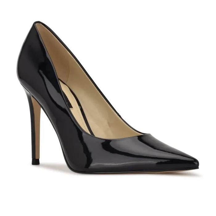 Nine West Heels Women Fresh Pointy Toe Pumps Black Patent Nine West Heels Women Fresh Pointy Toe Pumps Black Patent