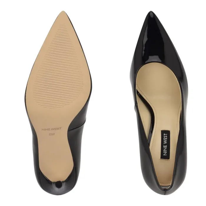 Nine West Heels Women Fresh Pointy Toe Pumps Black Patent Nine West Heels Women Fresh Pointy Toe Pumps Black Patent