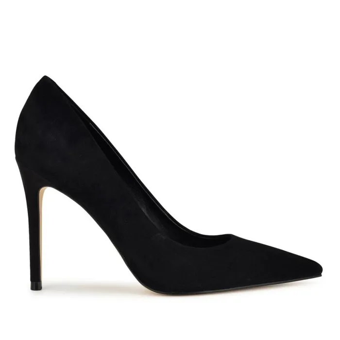 Nine West Heels Women Fresh Pointy Toe Pumps Black Suede