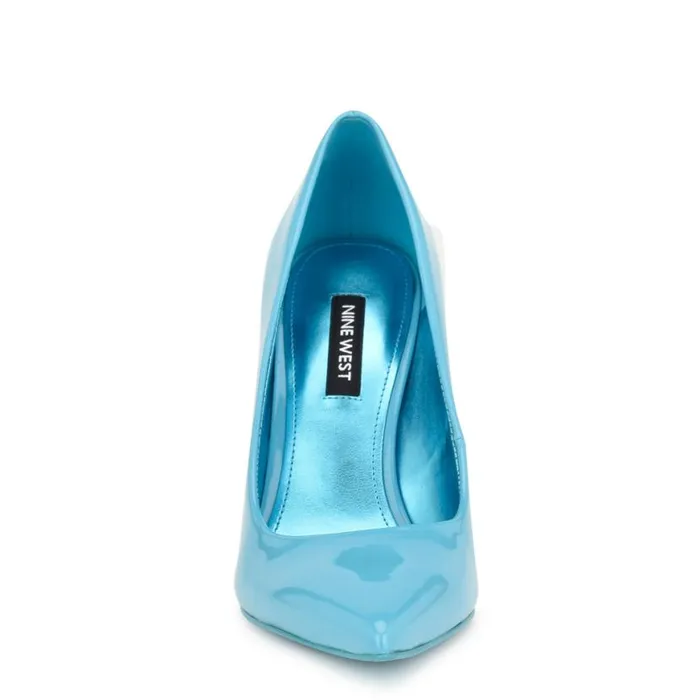 Nine West Heels Women Fresh Pointy Toe Pumps Light Blue Patent Nine West Heels Women Fresh Pointy Toe Pumps Light Blue Patent