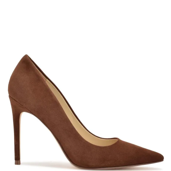 Nine West Heels Women Fresh Pointy Toe Pumps Medium Brown Suede