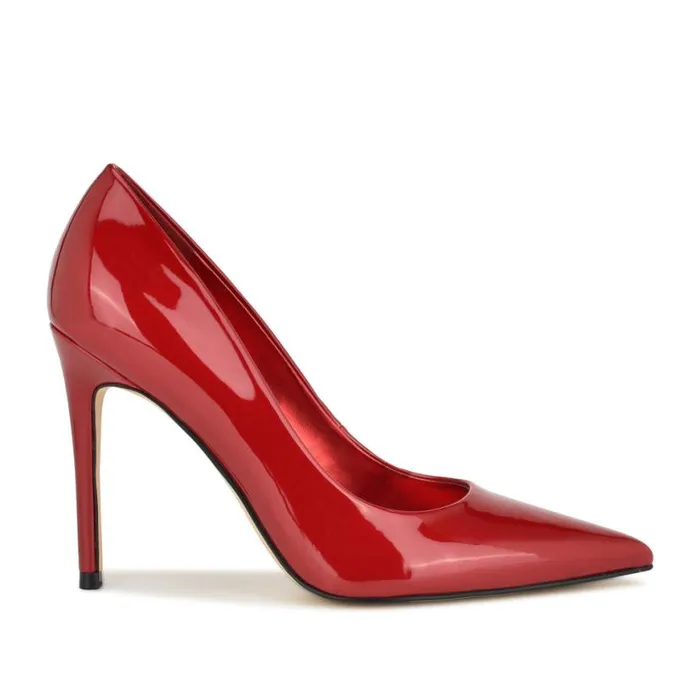 Nine West Heels Women Fresh Pointy Toe Pumps Red Patent