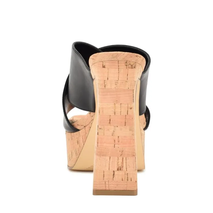 Nine West Heels Women Girlz Platform Sandals Black Natural Nine West Heels Women Girlz Platform Sandals Black Natural