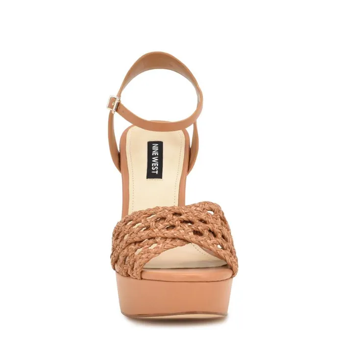 Nine West Heels Women Grecia Platform Sandals Medium Natural