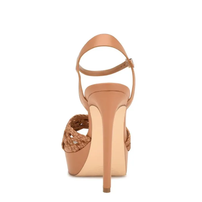Nine West Heels Women Grecia Platform Sandals Medium Natural