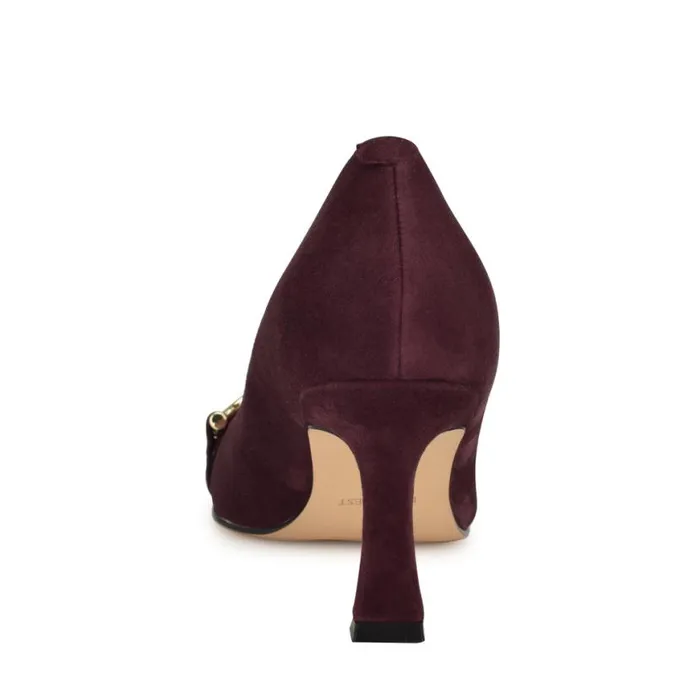 Nine West Heels Women Jella Emebellishd Dress Pumps Dark Red Nine West Heels Women Jella Emebellishd Dress Pumps Dark Red
