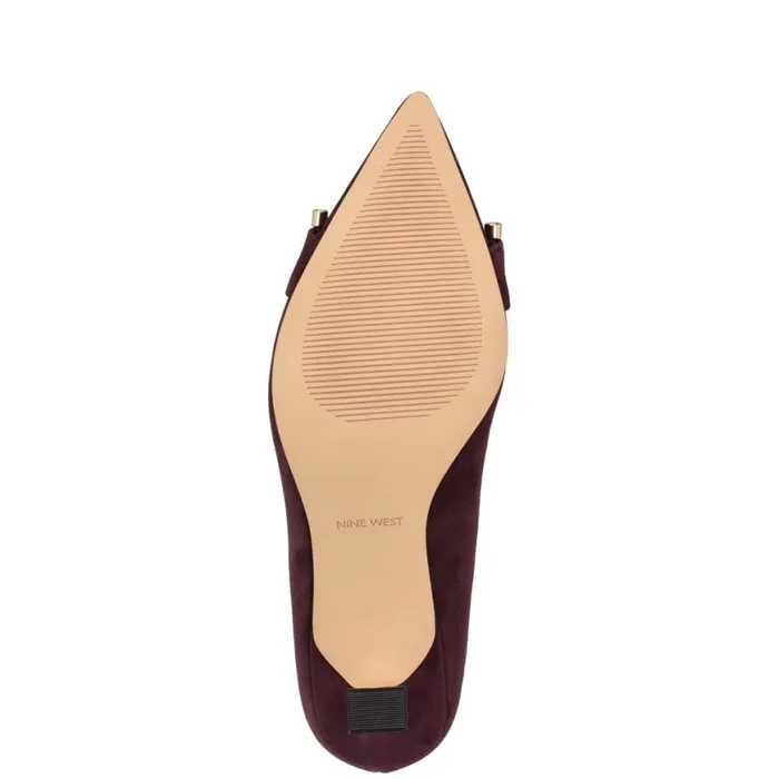 Nine West Heels Women Jella Emebellishd Dress Pumps Dark Red Nine West Heels Women Jella Emebellishd Dress Pumps Dark Red