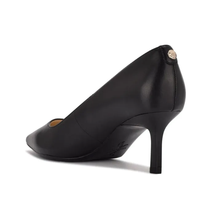 Nine West Heels Women Kuna 92159 Pointy Toe Pumps Black Leather Nine West Heels Women Kuna 92159 Pointy Toe Pumps Black Leather