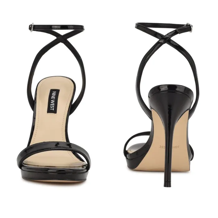 Nine West Heels Women Loola Ankle Strap Sandals Black Nine West Heels Women Loola Ankle Strap Sandals Black