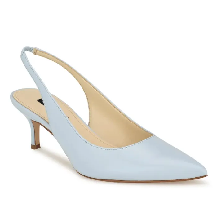 Nine West Heels Women Nataly Slingback Pumps Medium Blue Nine West Heels Women Nataly Slingback Pumps Medium Blue