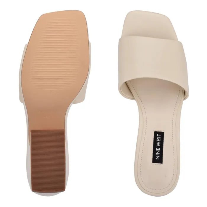 Nine West Heels Women Oklee Platform Slide Sandals Chic Cream Nine West Heels Women Oklee Platform Slide Sandals Chic Cream