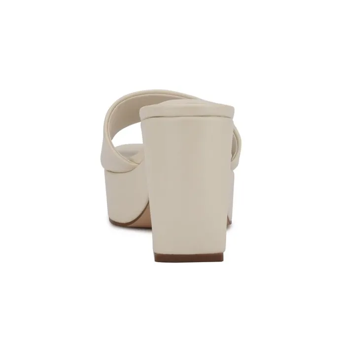 Nine West Heels Women Oklee Platform Slide Sandals Chic Cream Nine West Heels Women Oklee Platform Slide Sandals Chic Cream