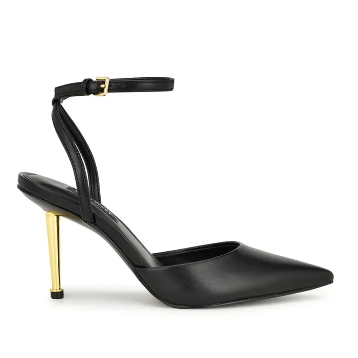 Nine West Heels Women Plaza Ankle Strap Pumps Black
