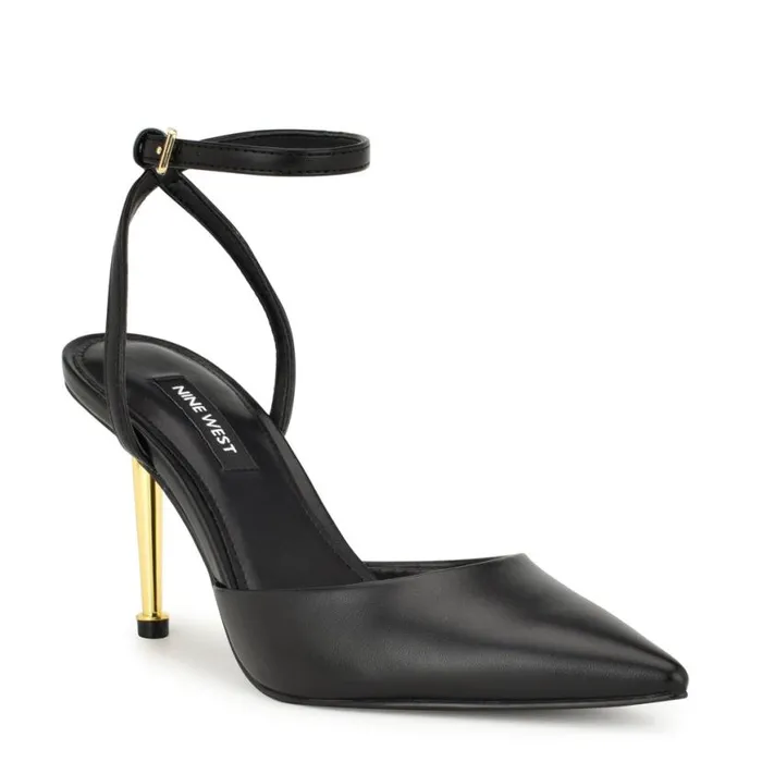 Nine West Heels Women Plaza Ankle Strap Pumps Black Nine West Heels Women Plaza Ankle Strap Pumps Black