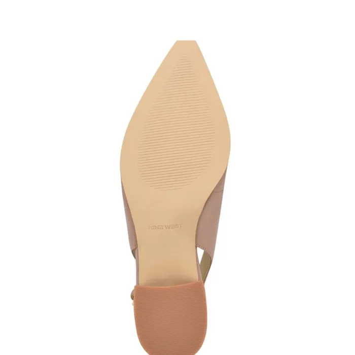 Nine West Heels Women Prepp Block Heel Slingback Pumps Natural Patent Nine West Heels Women Prepp Block Heel Slingback Pumps Natural Patent