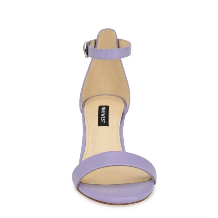 Nine West Heels Women Pruce Ankle Strap Block Heel Sandals Lilac Nine West Heels Women Pruce Ankle Strap Block Heel Sandals Lilac
