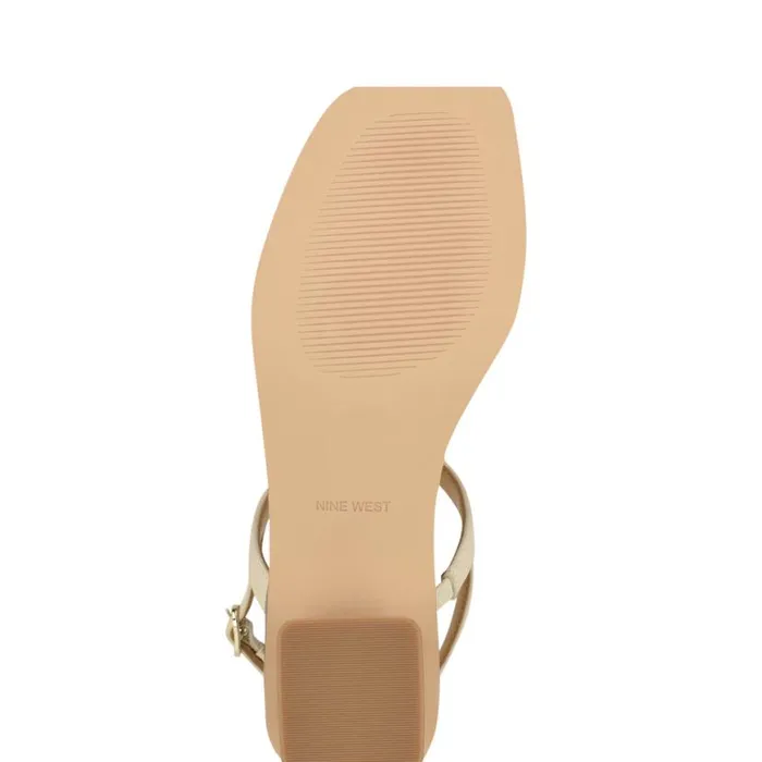 Nine West Heels Women Purdy Block Heel Sandals Ivory Nine West Heels Women Purdy Block Heel Sandals Ivory