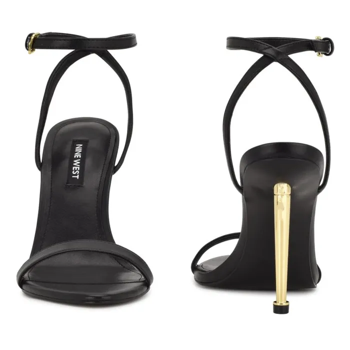 Nine West Heels Women Reina Ankle Strap Sandals Black Nine West Heels Women Reina Ankle Strap Sandals Black