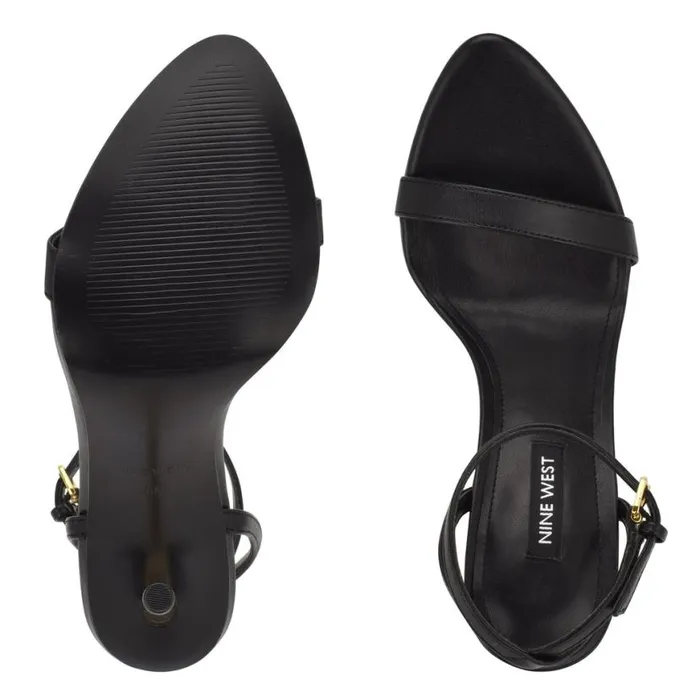 Nine West Heels Women Reina Ankle Strap Sandals Black Nine West Heels Women Reina Ankle Strap Sandals Black