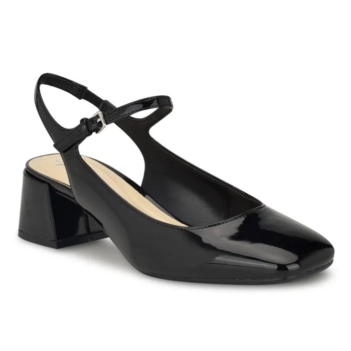Nine West Heels Women Roslin 92159 Block Heel Pumps Black Patent Nine West Heels Women Roslin 92159 Block Heel Pumps Black Patent