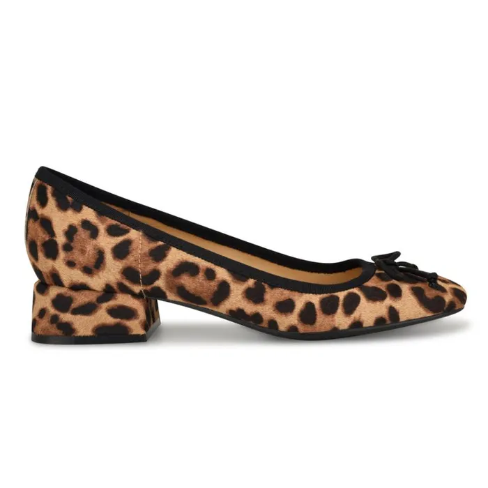 Nine West Heels Women Saruh Square Toe Pumps Leopard