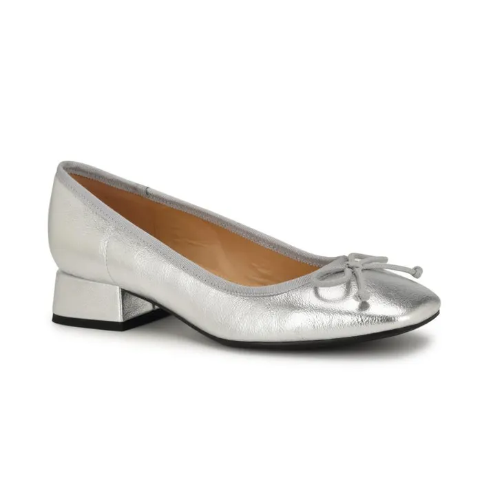 Nine West Heels Women Saruh Square Toe Pumps Silver