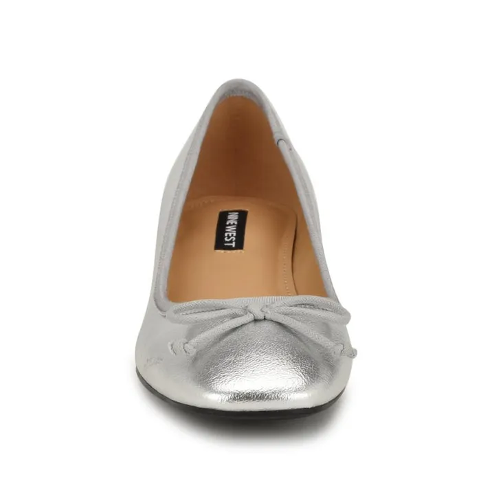 Nine West Heels Women Saruh Square Toe Pumps Silver