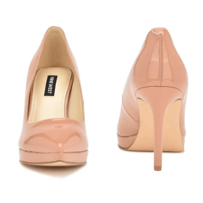 Nine West Heels Women Shelbe Platform Pumps Nude Patent Nine West Heels Women Shelbe Platform Pumps Nude Patent