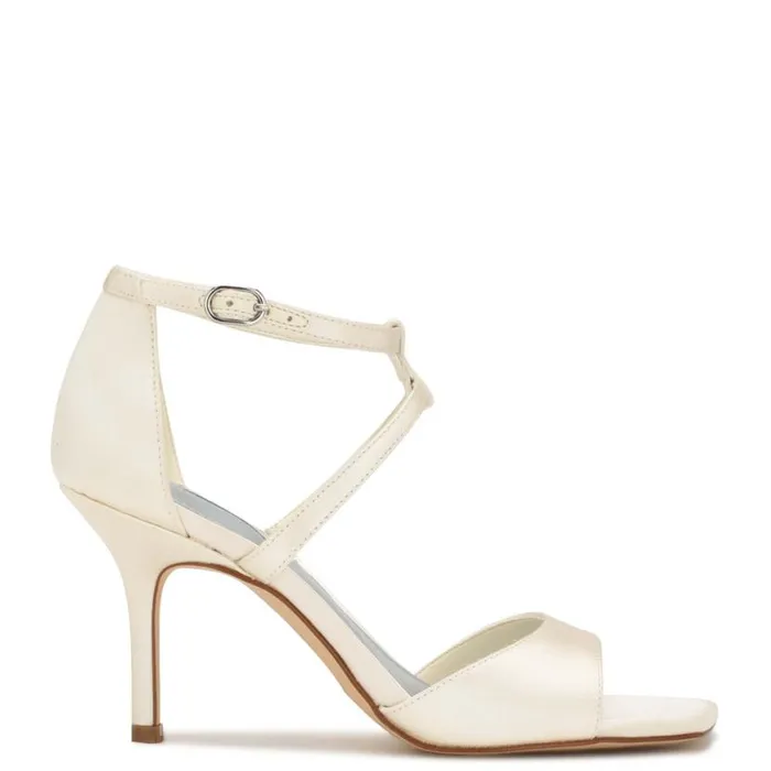 Nine West Heels Women Sighs Heeled Sandals Silver Shimmer