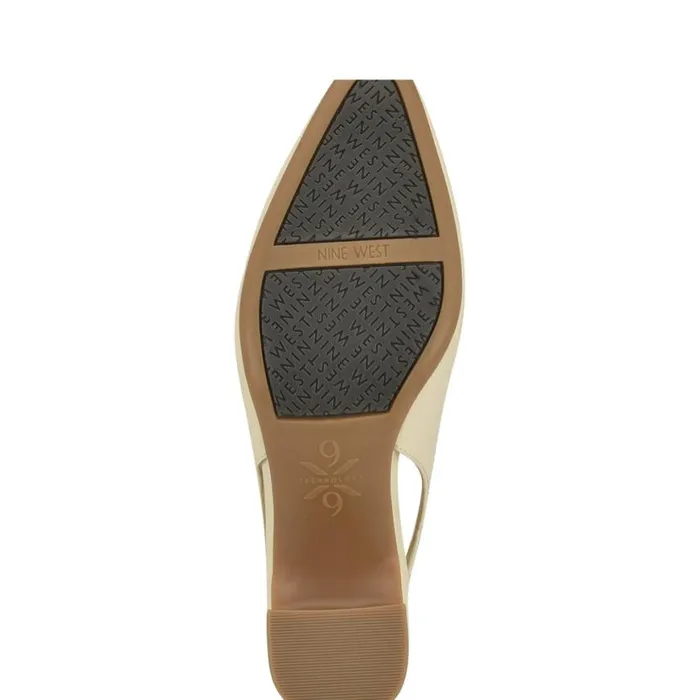 Nine West Heels Women Sinead 92159 Block Heel Slingbacks Ivory Nine West Heels Women Sinead 92159 Block Heel Slingbacks Ivory