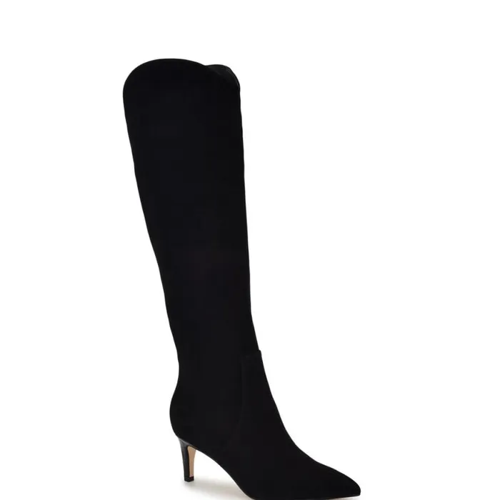 Nine West Heels Women Sirena Heeled Dress Boots Black Suede Nine West Heels Women Sirena Heeled Dress Boots Black Suede