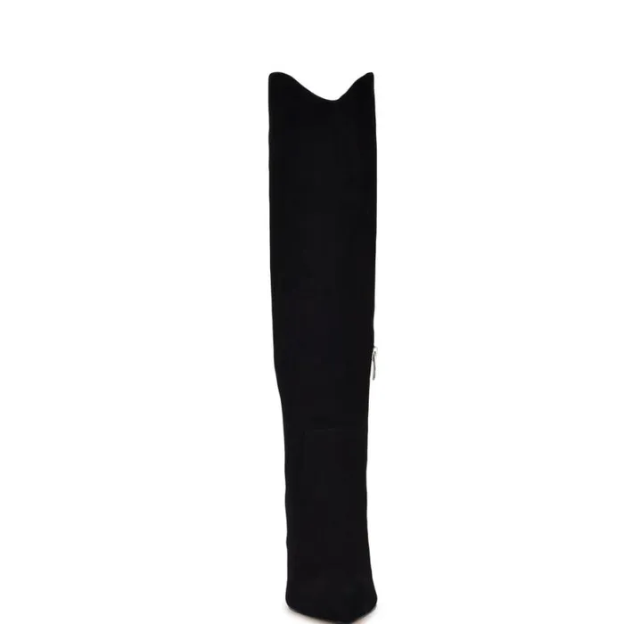 Nine West Heels Women Sirena Heeled Dress Boots Black Suede Nine West Heels Women Sirena Heeled Dress Boots Black Suede