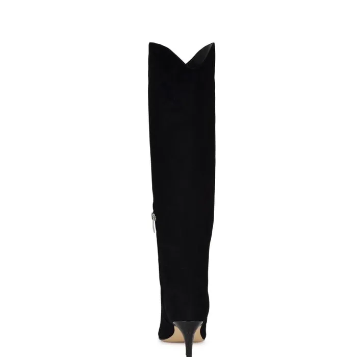 Nine West Heels Women Sirena Heeled Dress Boots Black Suede Nine West Heels Women Sirena Heeled Dress Boots Black Suede