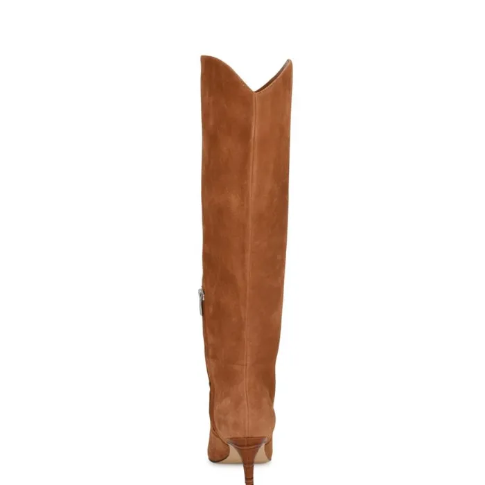 Nine West Heels Women Sirena Heeled Dress Boots Natural Suede Nine West Heels Women Sirena Heeled Dress Boots Natural Suede
